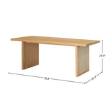 LH Home Rattan Dining Table - Natural