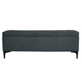 LH Home Reece Storage Bench - Charcoal Grey