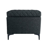 LH Home Reece Storage Bench - Charcoal Grey