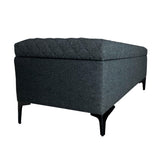 LH Home Reece Storage Bench - Charcoal Grey