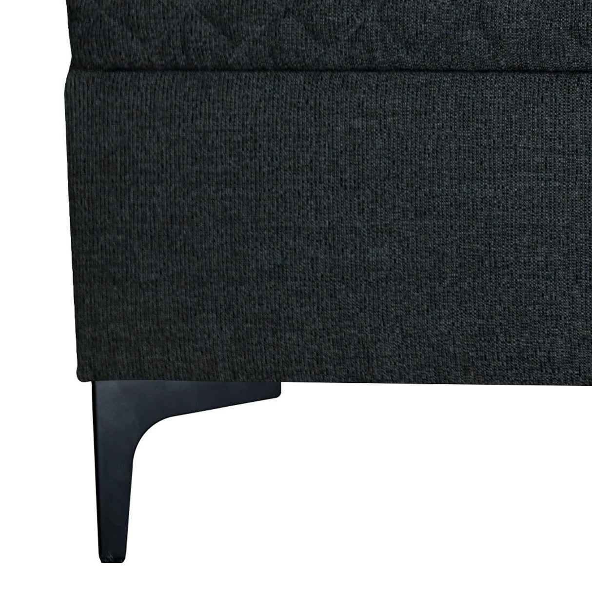 LH Home Reece Storage Bench - Charcoal Grey