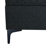 LH Home Reece Storage Bench - Charcoal Grey