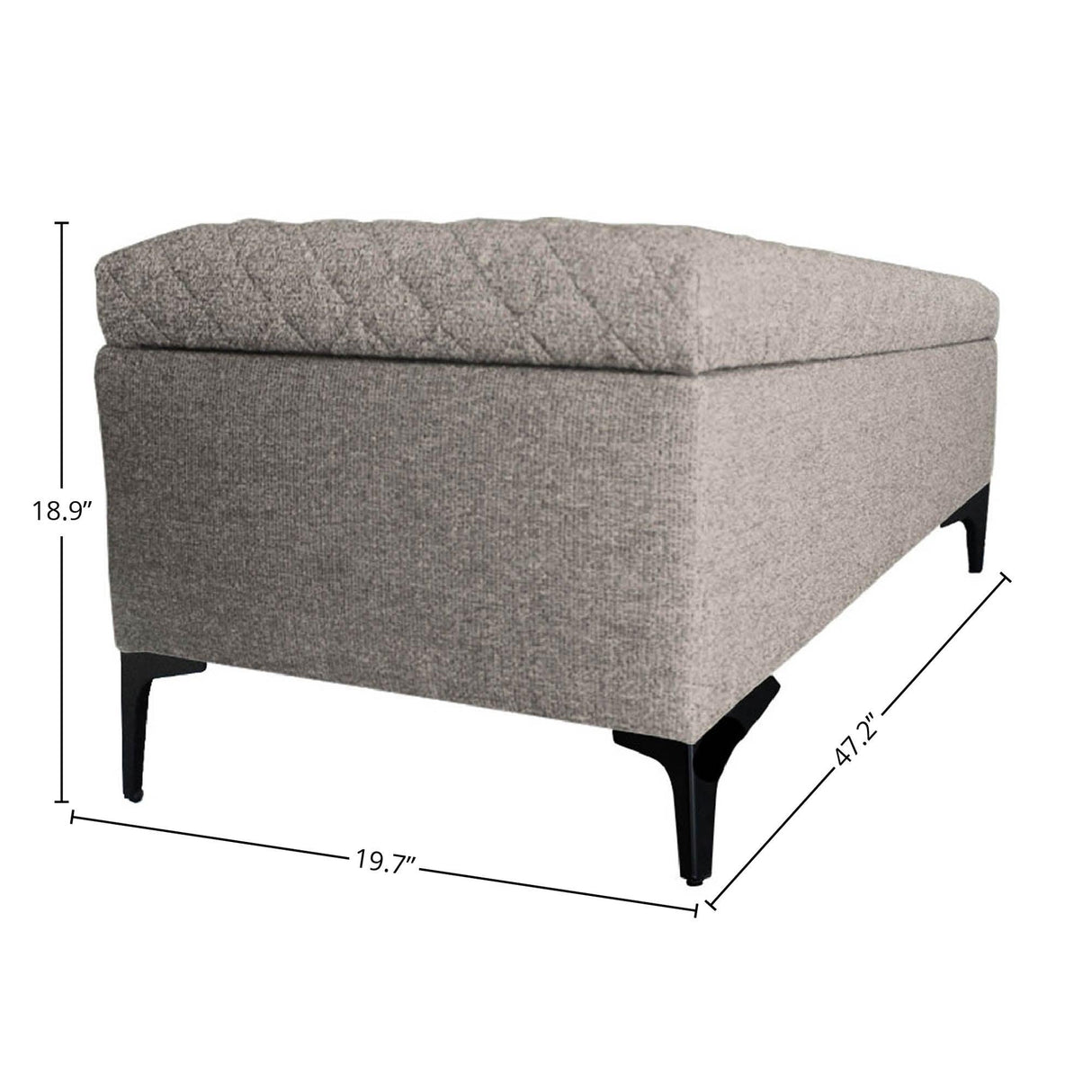 LH Home Reece Storage Bench - Tan