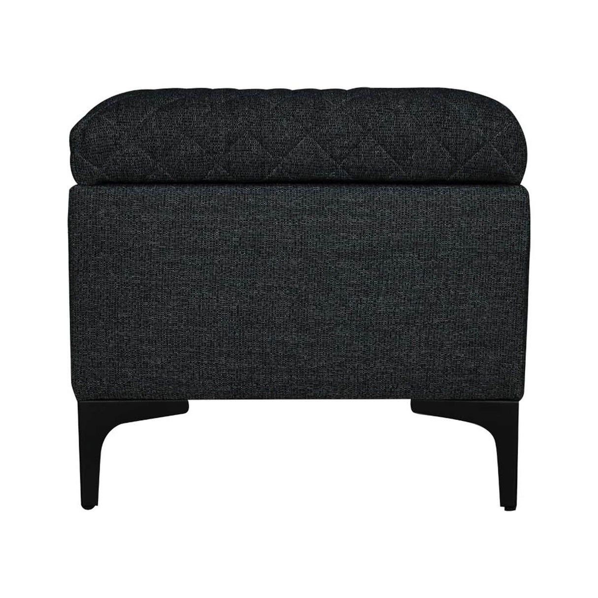 LH Home Reece Storage Ottoman - Charcoal Grey