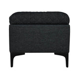 LH Home Reece Storage Ottoman - Charcoal Grey