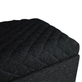LH Home Reece Storage Ottoman - Charcoal Grey