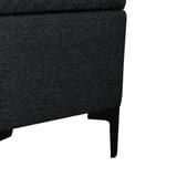 LH Home Reece Storage Ottoman - Charcoal Grey