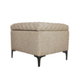 LH Home Reece Storage Ottoman - Tan