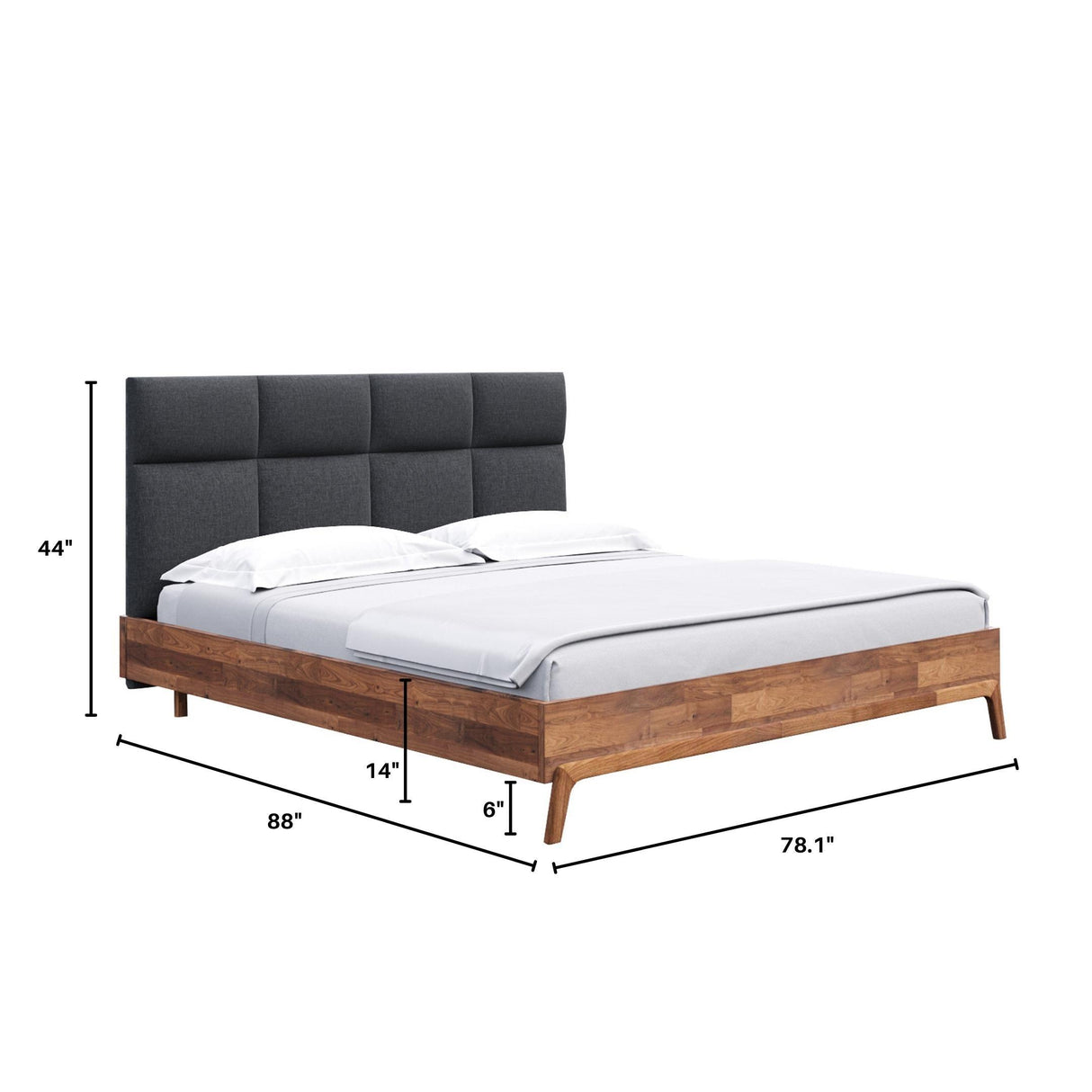 LH Home Remix King Bed - Grey