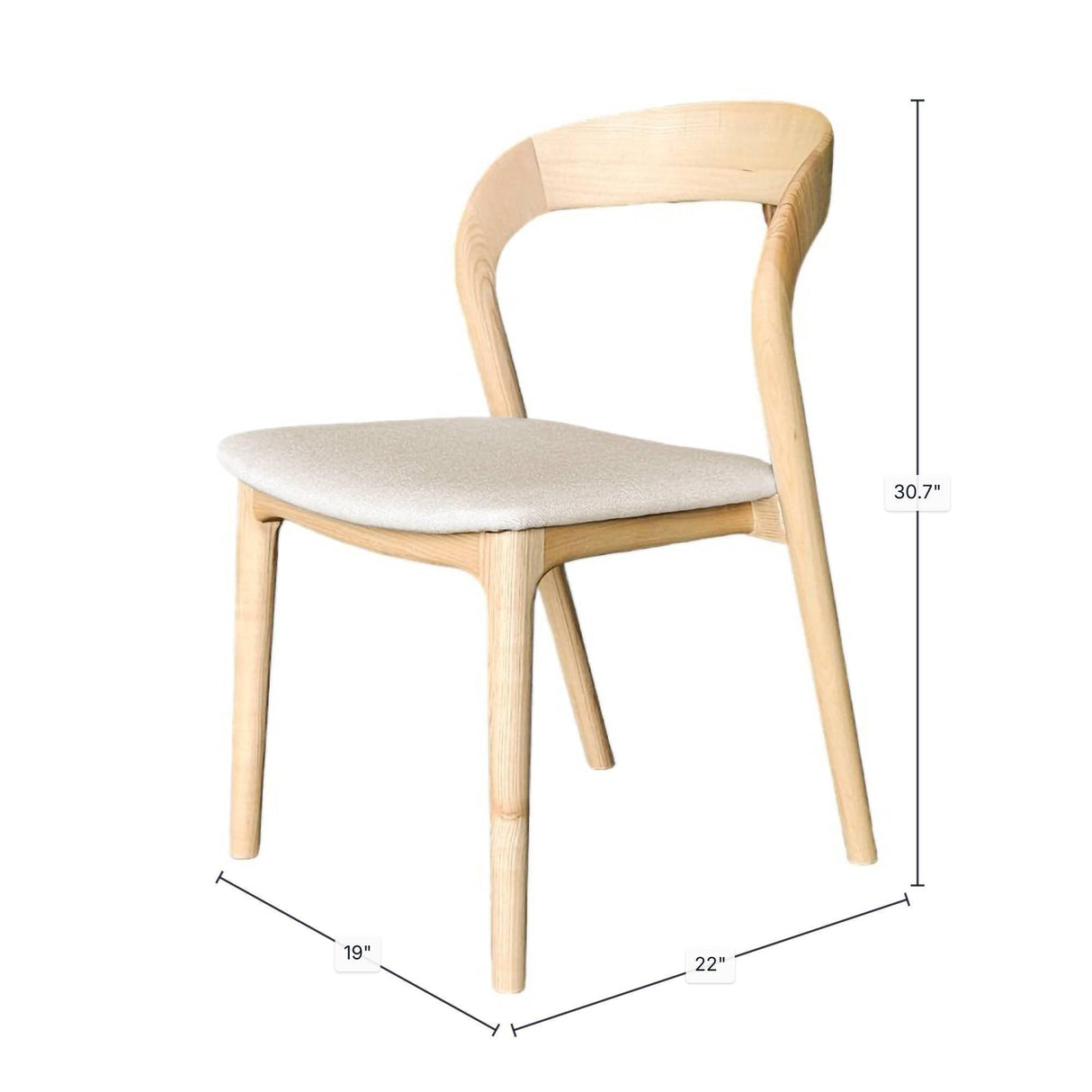 LH Home Rotondo Dining Chair - Natural