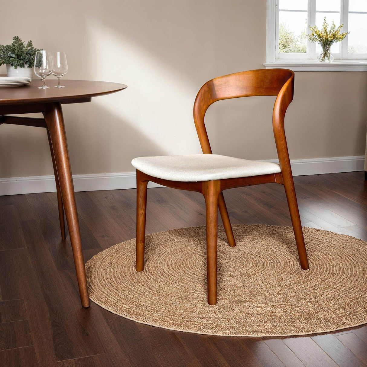 LH Home Rotondo Dining Chair - Walnut Brown