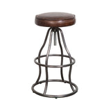 LH Home Bowie Stool - Vintage Brown Leather