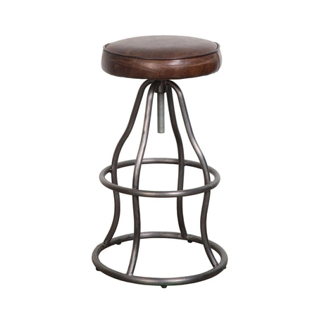 LH Home Bowie Stool - Vintage Brown Leather