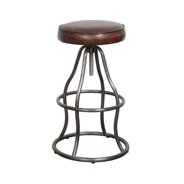 LH Home Bowie Stool - Vintage Brown Leather