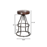 LH Home Bowie Stool - Vintage Brown