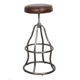 LH Home Bowie Stool - Vintage Brown Leather