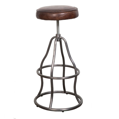 LH Home Bowie Stool - Vintage Brown Leather