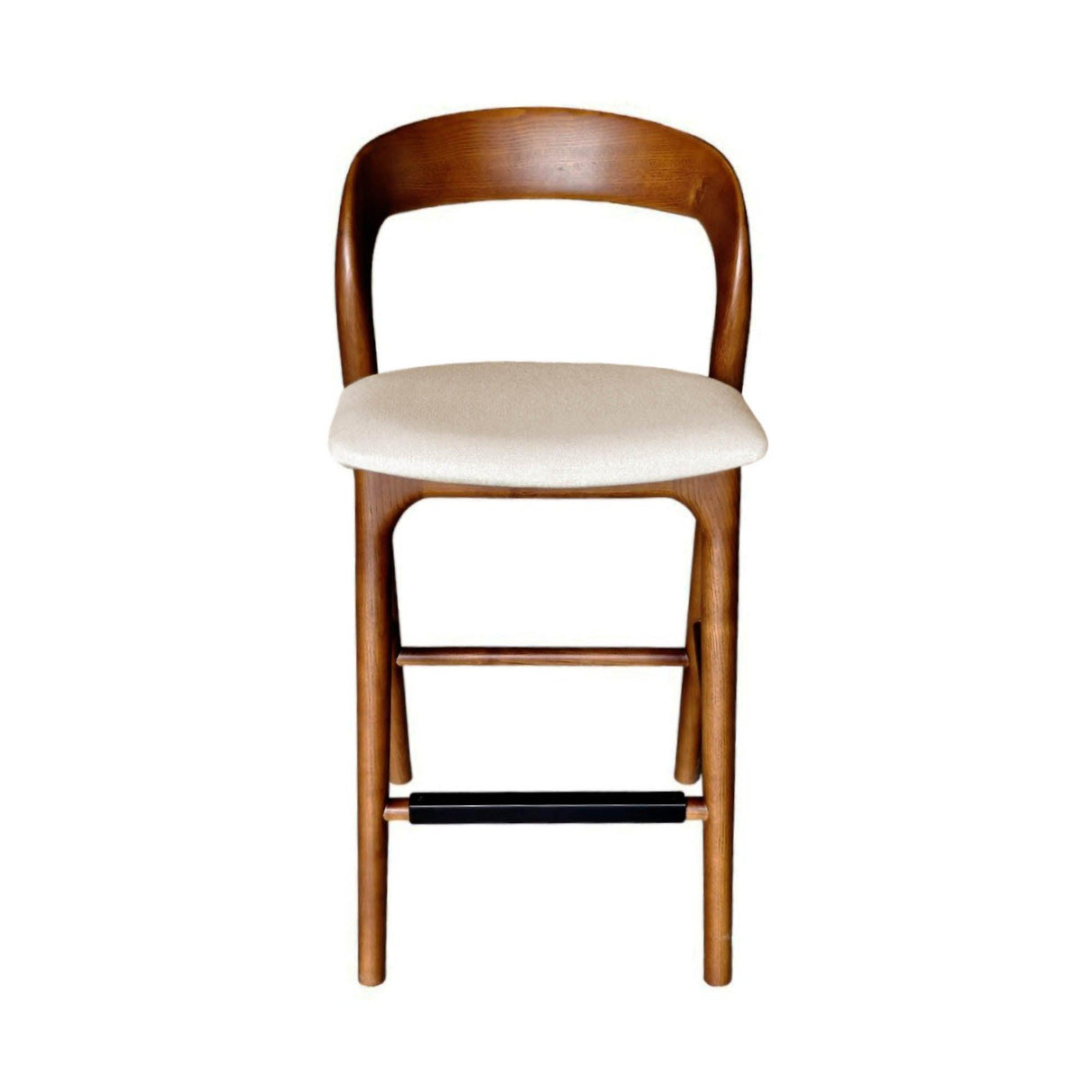 LH Home Rotondo Counter Stool - Walnut Brown