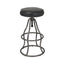 LH Home Bowie Stool - Black Leather