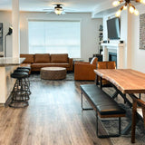 LH Home Bowie Stool - Black Leather