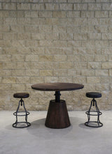 LH Home Bowie Stool - Black Leather