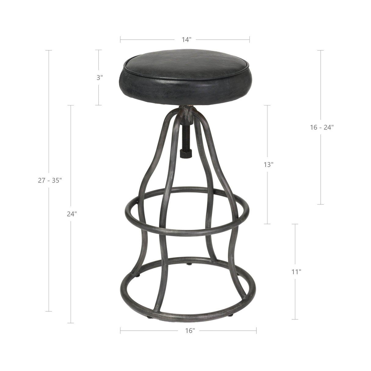 LH Home Bowie Stool - Black