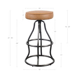 LH Home Bowie Stool - Cognac Leather