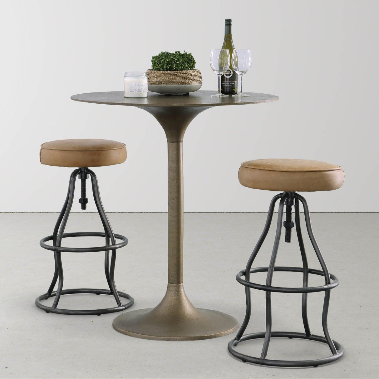 LH Home Bowie Stool - Cognac