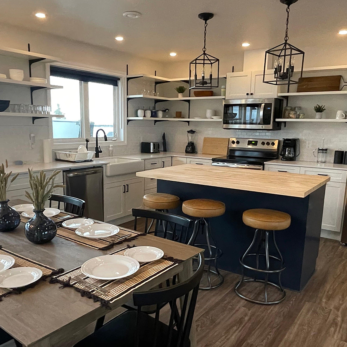 LH Home Bowie Stool - Cognac Leather