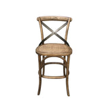 LH Home Cross Back Fixed Counter Stool - Sundried