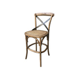 LH Home Cross Back Fixed Counter Stool - Sundried