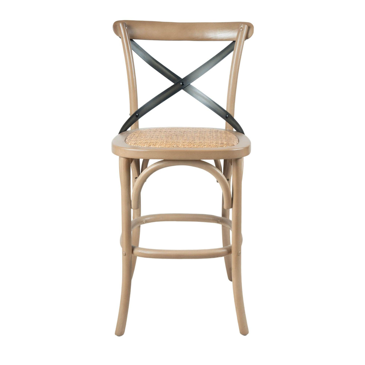 LH Home Cross Back Fixed Counter Stool - Sundried