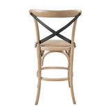 LH Home Cross Back Fixed Counter Stool - Sundried