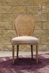 LH Home Napoleon Dining Chair w/ Cane Back - Antique Linen