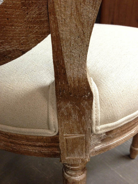 LH Home Napoleon Dining Chair w/ Cane Back - Antique Linen