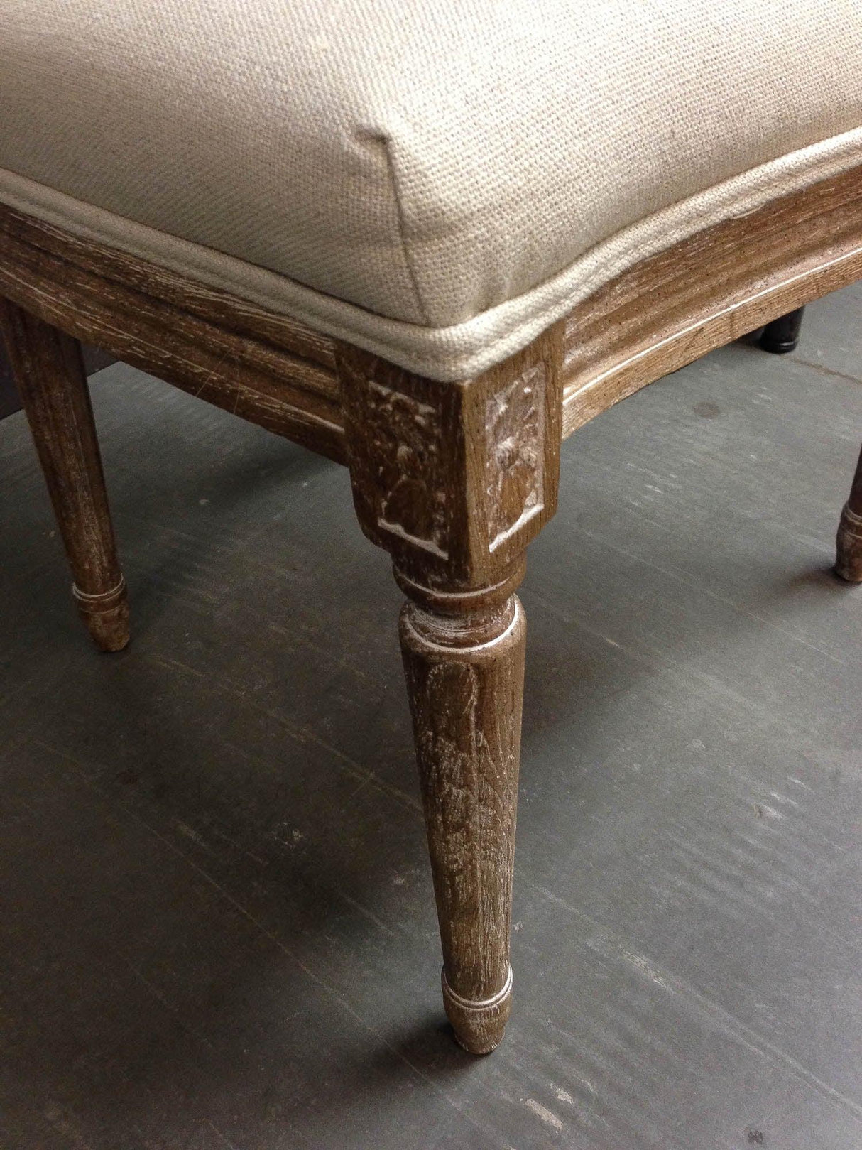 LH Home Napoleon Dining Chair w/ Cane Back - Antique Linen