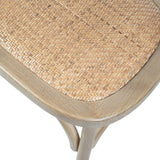 LH Home Cross Back Chair w/ Rattan Seat - Natural Rustic