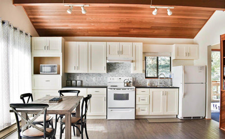 LH Home Cross Back Chair w/ Natural Brown Rattan Seat - Black