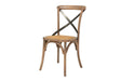 LH Home Cross Back Chair w/ Rattan Seat - Sundried