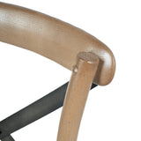 LH Home Cross Back Chair w/ Rattan Seat - Sundried