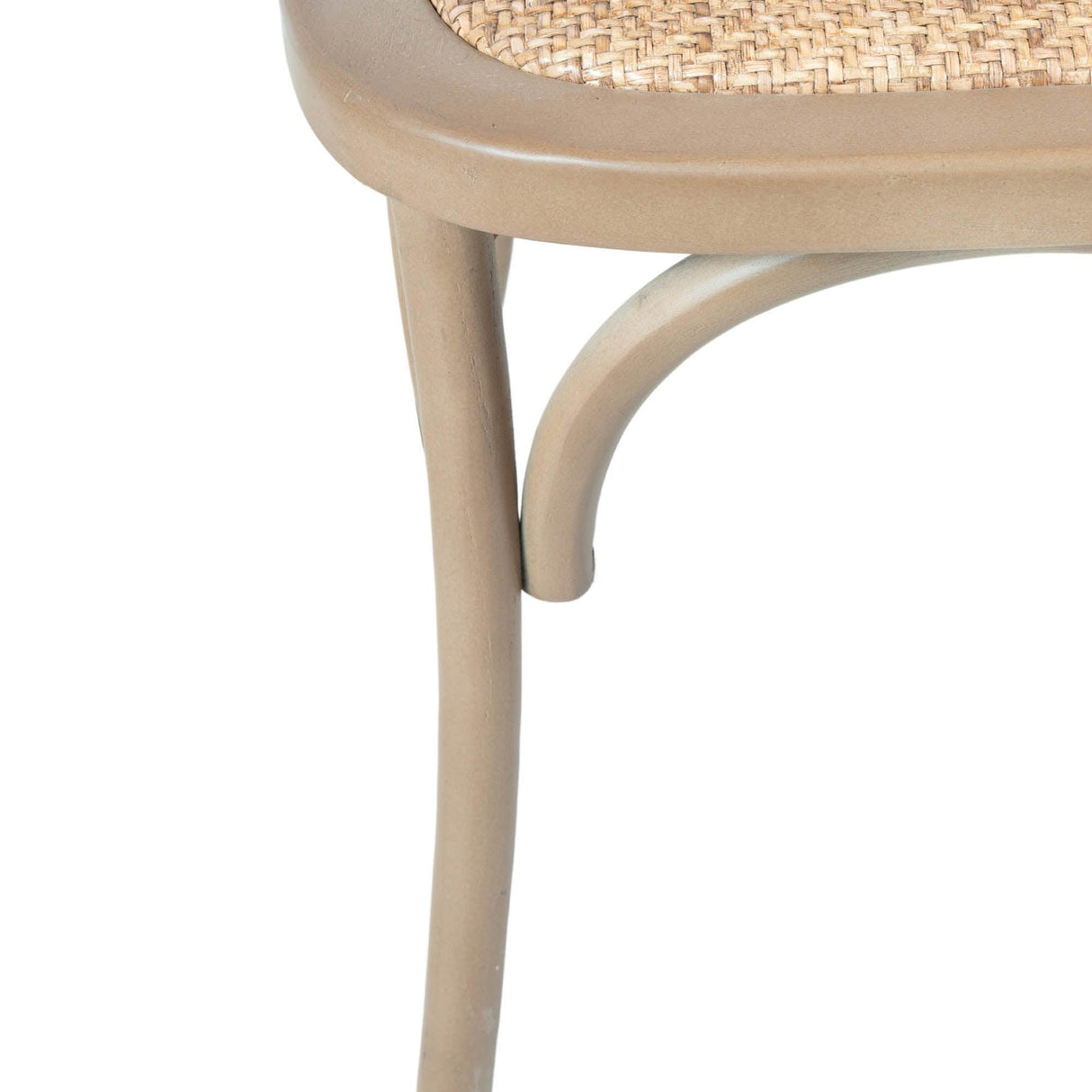 LH Home Cross Back Chair w/ Rattan Seat - Sundried