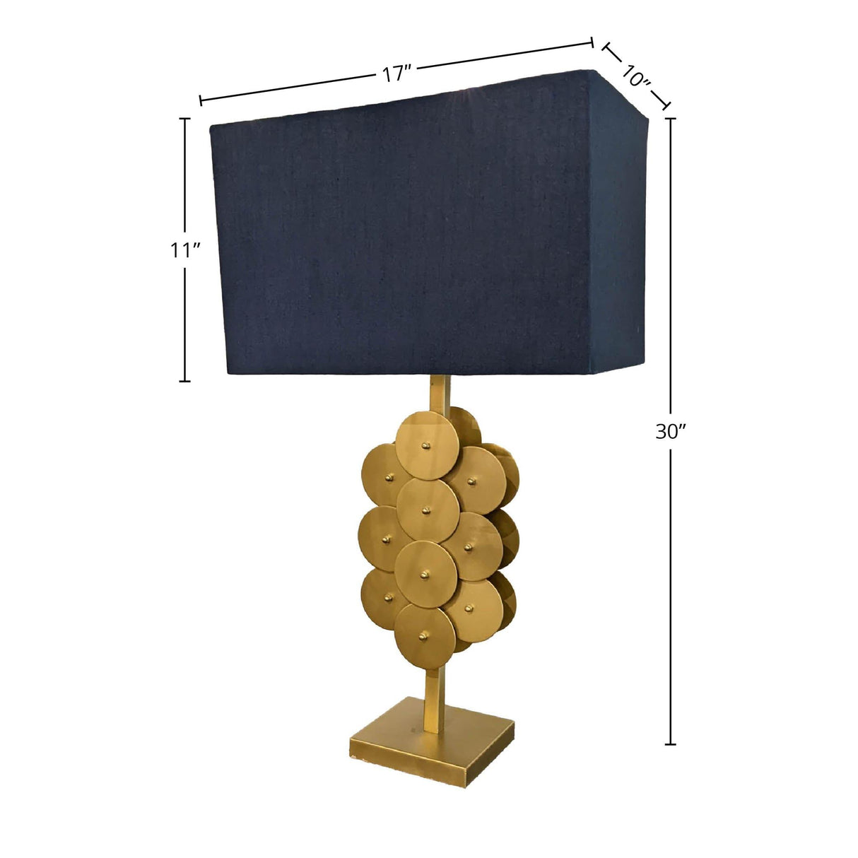 LH Home Skye Brass Disc Lamp