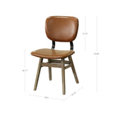 LH Home Fraser Dining Chair - Tan Brown