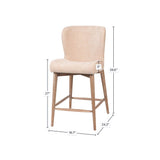 LH Home Uffizi Counter Stool - Champagne Chenille