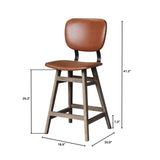 LH Home Fraser Counter Stool - Tan Brown