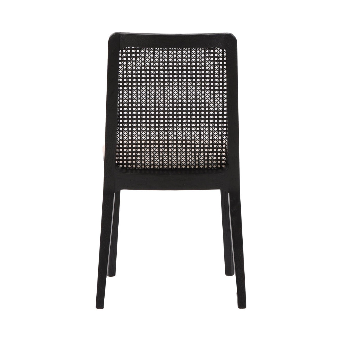 LH Home Cane Dining Chair - Oyster Linen/Black Frame