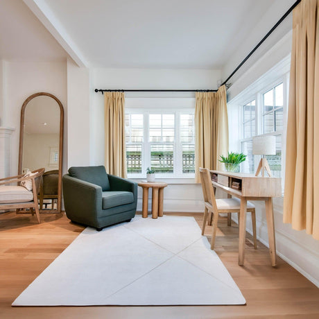 LH Home Cane Dining Chair - Oyster Linen/Natural Frame