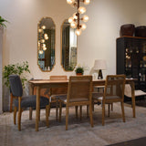 LH Home Cane Dining Chair - Oyster Linen/Natural Frame