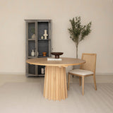 LH Home Cane Dining Chair - Oyster Linen/Natural Frame