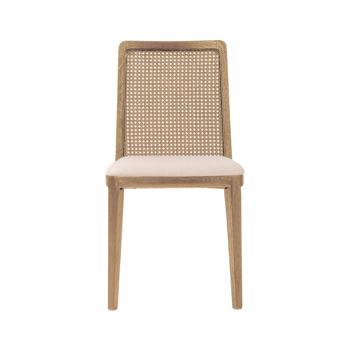 LH Home Cane Dining Chair - Oyster Linen/Natural Frame